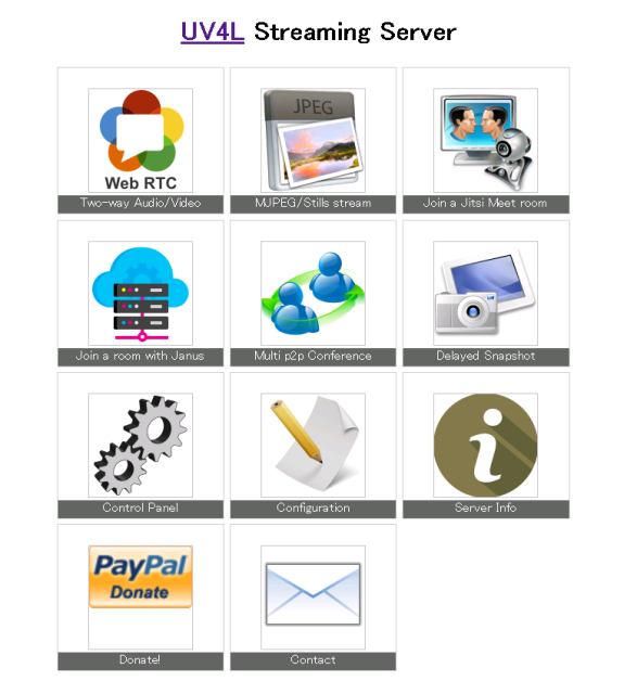 UV4L Streaming Server WebRTC Raspberry Pi
