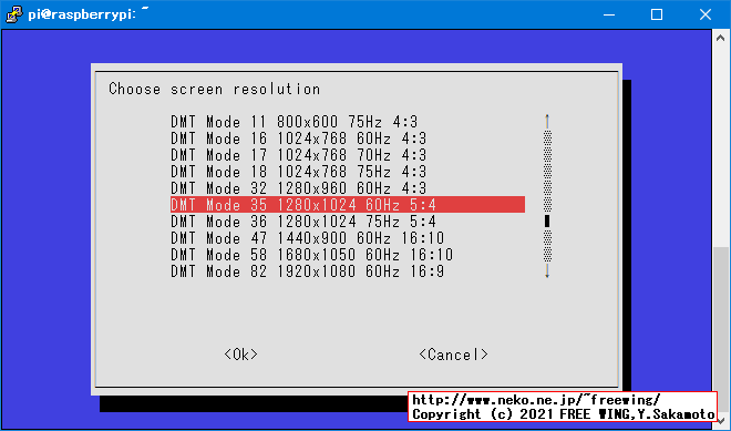 Raspberry Pi Setting HDMI Resolution via raspi-config