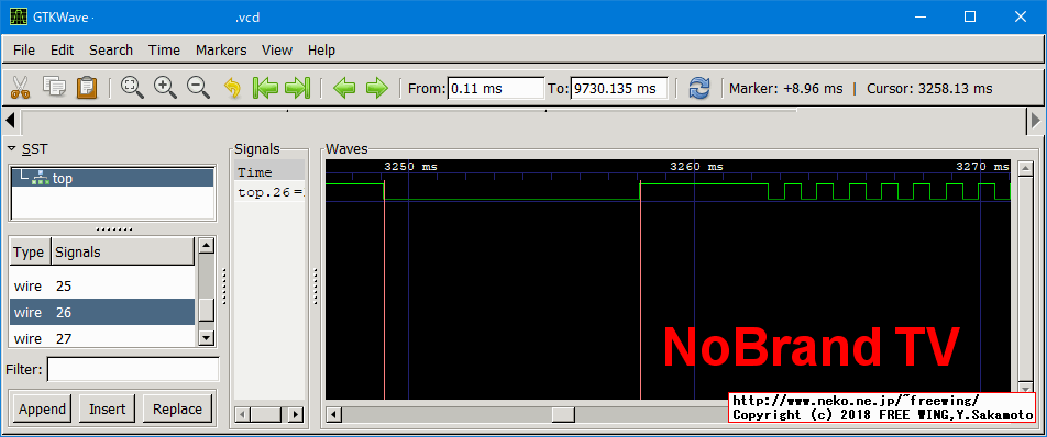 赤外線リモコンの波形 - NoBrand テレビ