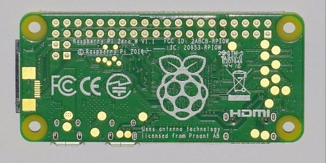 Raspberry Pi Zero Wの基板写真 技適マーク有り