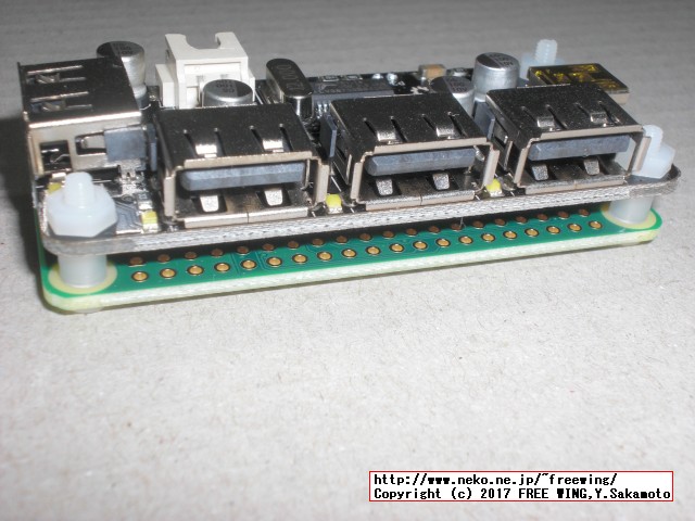 UUGear USB 4ポートハブの基板モジュール ZERO4U with Raspberry Pi Zero W