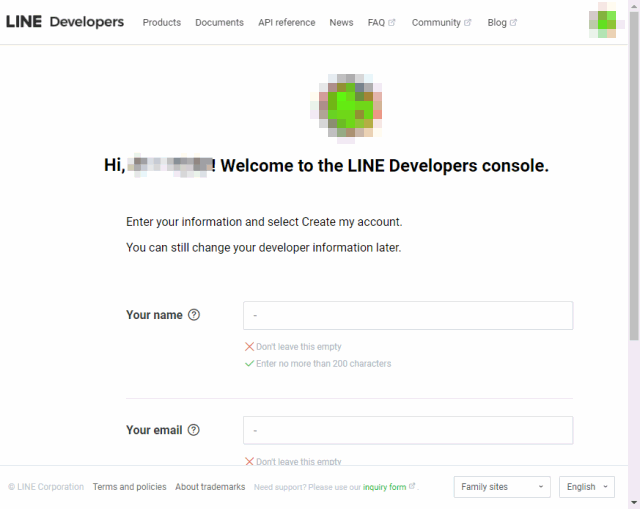 LINE Developersに登録する方法