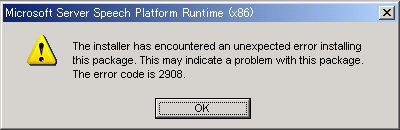 MSI Install Error code 2098