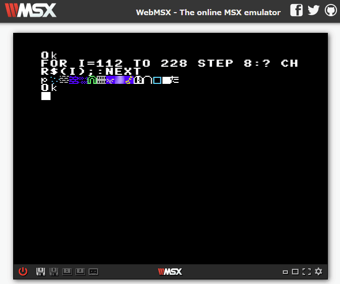 キャラグラ領域（＋前後１文字）だけを表示して確認する