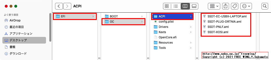 OpenCore用の EFIの中身
