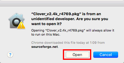 Clover EFI bootloaderをダウンロードして実行する