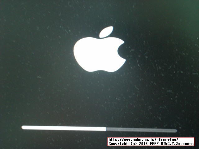 リンゴロゴのマークと進行ゲージが出るので待つ