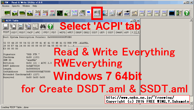How to Get ACPI table DSDT.aml SSDT.aml for Hackintosh