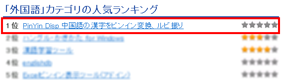 ベクターソフトウェアの人気ソフトでランクインしました！