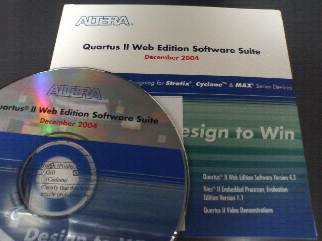 動作実験に使用したバージョン Quartus 4.2