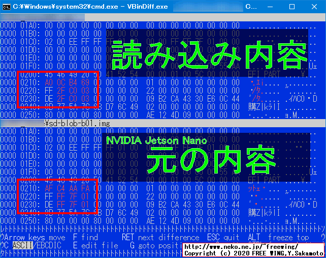 FWinSdCardImager NVIDIA Jetson Nanoのイメージファイルの制限事項